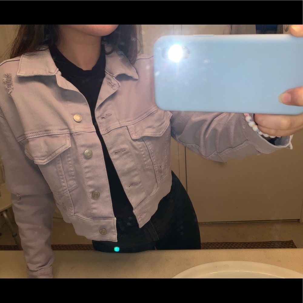 Wild Fable Cropped Denim Jacket Size Small - Picture 2 of 4